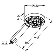 Душевая лейка Kludi A-QA 3S 6570005-00