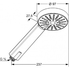 Душевая лейка Kludi A-QA 1S 6560005-00