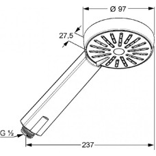 Душевая лейка Kludi A-QA 1S 6560005-00