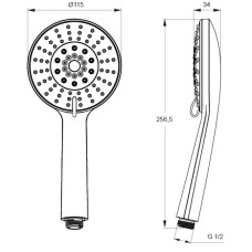 Ручной душ 115 мм IDDIS 0605F00I19