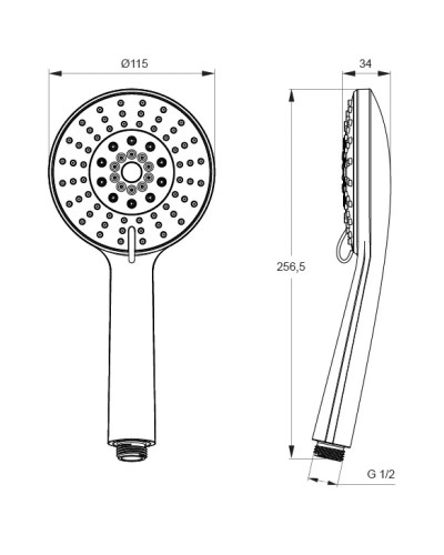Ручной душ 115 мм IDDIS 0605F00I19