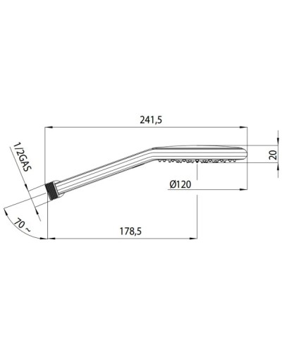 Ручной душ 120 мм, 1 режим Bossini Agua Fit Air B00172.030