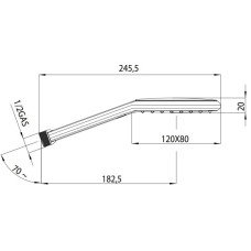 Ручной душ 120 мм, 1 режим Bossini Agua Fit Air B00174.030