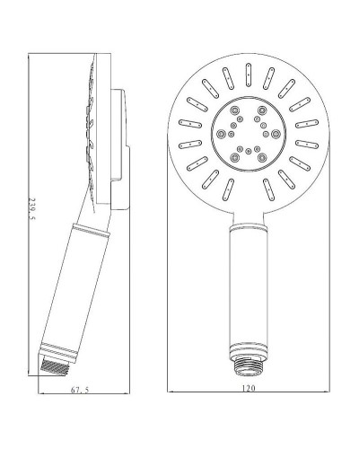 Ручной душ Lemark LM0713C Хром