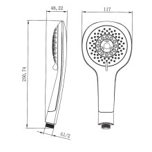 Ручной душ Lemark LM0815COrange Хром Оранжевый