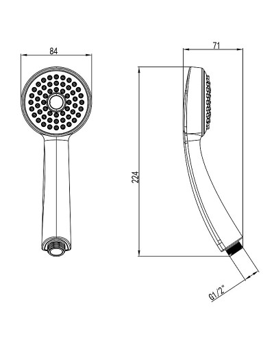 Ручной душ Lemark LM8010C Хром