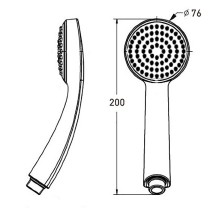 Ручной душ Paini 53CR155PP Хром
