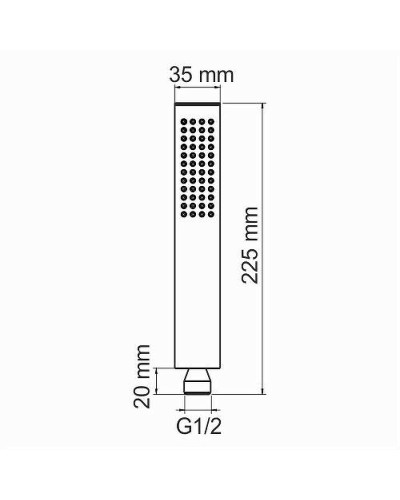 Ручной душ WasserKRAFT A218 Черный матовый