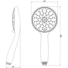 Ручной душ Lemark LM8121C Хром