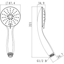 Ручной душ Lemark LM8120C Хром