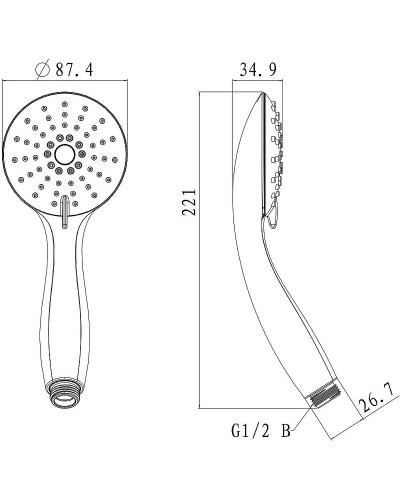Ручной душ Lemark LM8120C Хром