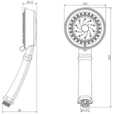 Ручной душ Lemark LM8118C Хром