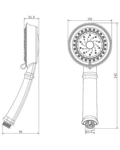Ручной душ Lemark LM8118C Хром