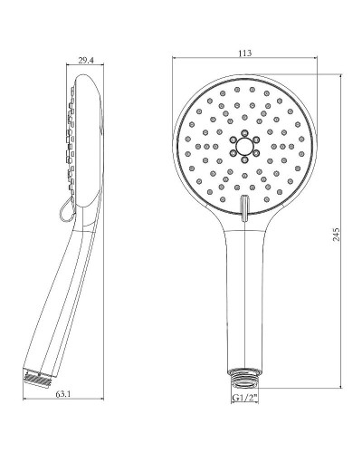 Ручной душ Lemark LM8116C Хром