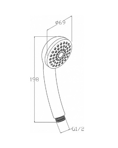 Ручной душ Aquanet AF000-01C 246905 Хром