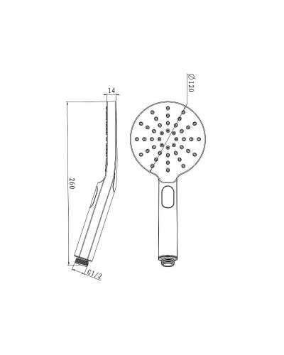 Ручной душ Lemark LM8122BL Черный матовый