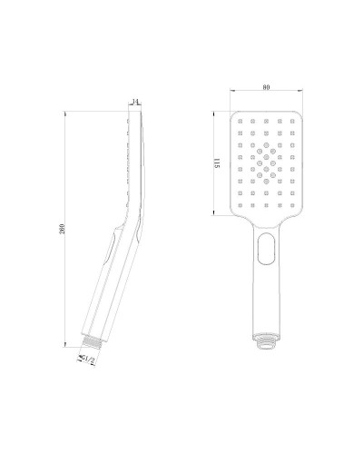 Ручной душ Lemark LM8123BL Черный матовый