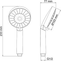 Ручной душ WasserKRAFT A032 Хром