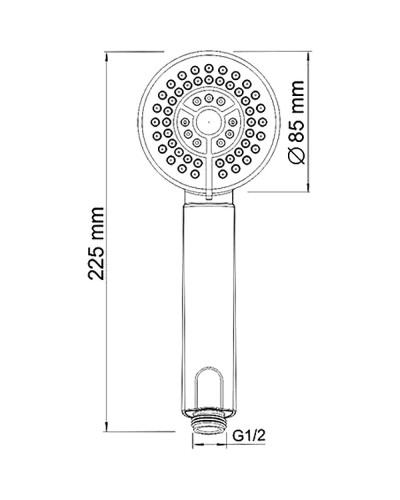 Ручной душ WasserKRAFT A035 Хром