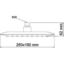 Верхний душ WasserKRAFT A031 Хром