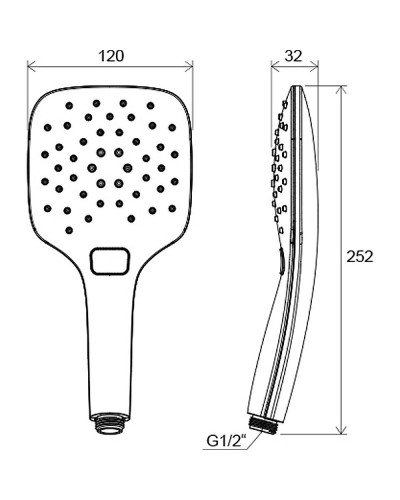 Ручной душ Ravak Air 959.00 X07P350 Хром