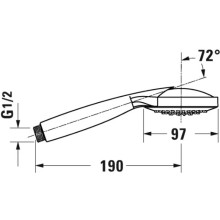 Душевая лейка 97 мм Duravit UV0650008000