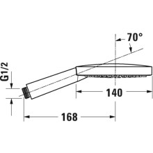 Душевая лейка 140 мм Duravit UV0650012000