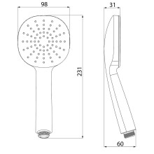Ручной душ Iddis Optima Home OPH1FW9i18 Белый матовый