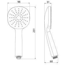 Ручной душ Iddis Optima Home OPH1FB9i18 Черный матовый