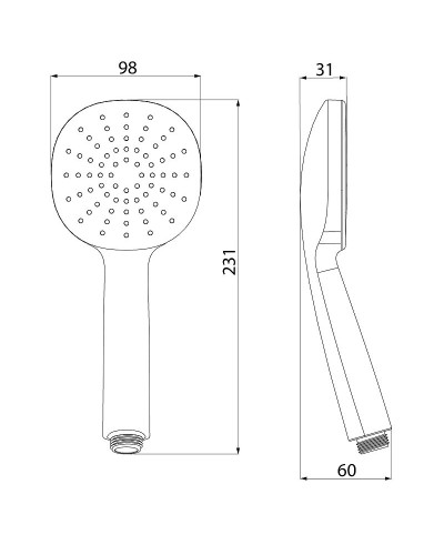 Ручной душ Iddis Optima Home OPH1FB9i18 Черный матовый