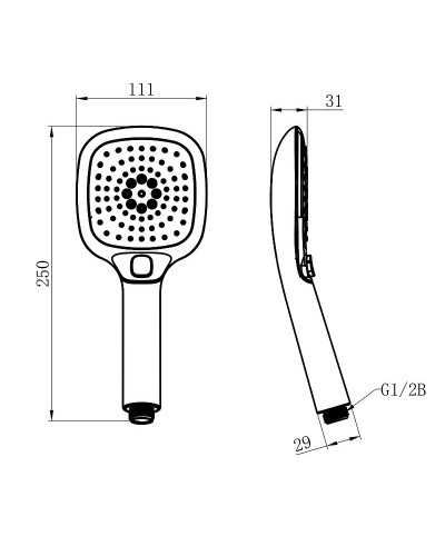 Ручной душ Lemark LM1014C Хром