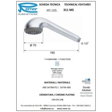 Душевая лейка 70 мм Remer 311MS