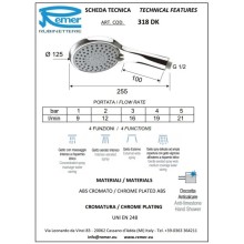 Душевая лейка 125 мм Remer 318DK
