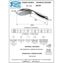 Душевая лейка 120 мм Remer 318XF
