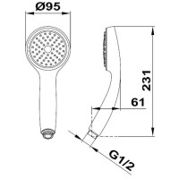 Ручной душ Teka Калм Спорт 790036600 Хром
