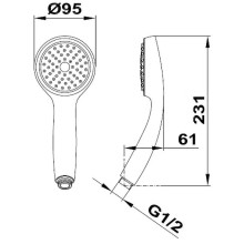 Ручной душ Teka Калм Спорт 790036600 Хром