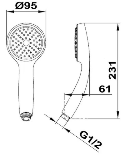 Ручной душ Teka Калм Спорт 790036600 Хром