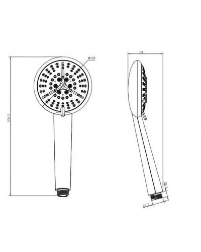 Ручной душ Koller Pool SH0536 Хром