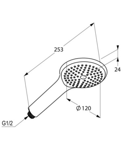 Душевая лейка Kludi Freshline 1S 6780043-00