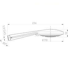 Душевая лейка Bossini Mixa 3 B00169.030 Хром