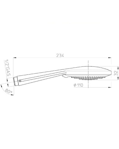 Душевая лейка Bossini Mixa 3 B00169.030 Хром