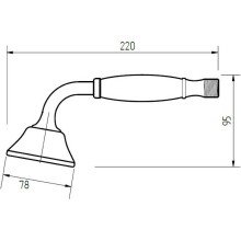 Ручной душ Migliore Olivia 19009 Хром Белый декор Платина