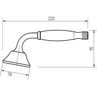 Ручной душ Migliore Olivia 19025 Золото Белый декор Золото