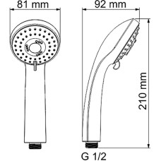 Ручной душ WasserKRAFT A051 Темная бронза