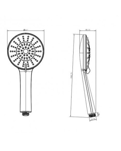 Ручной душ Koller Pool Round SH0530 Хром