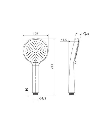 Ручной душ Iddis Ray RAY3F0Bi18 Черный матовый