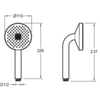 Ручной душ 110 мм Jacob Delafon Nouvelle Vague E27796-CAT