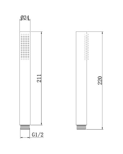 Ручной душ Abber AF0051W Белый