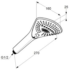 Душевая лейка Kludi Fizz 3S 6770039-00
