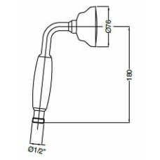 Ручной душ Cezares Czr CZR-U-D1FC-01-M Хром